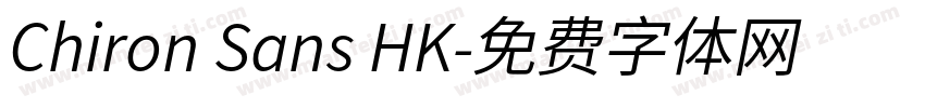 Chiron Sans HK字体转换
